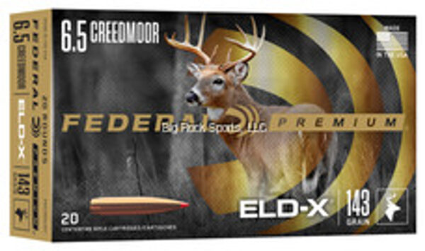 Federal Rifle Ammo 6.5 Creedmoor 143 GR ELD-X 20 Rnds