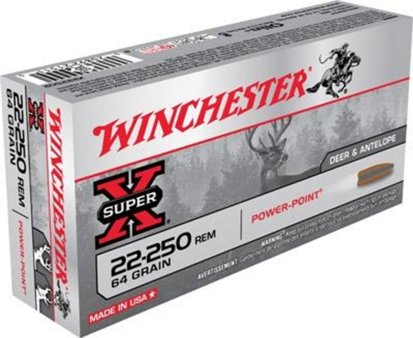  Winchester Super X 22-250 Rem 64 Gr SP 20 Rds