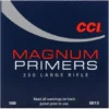 CCI Large Rifle Magnum Primers #250 Box of 1000 (10 Trays of 100)