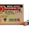 HORNADY CRITICAL DEFENSE AMMUNITION - 38 SPECIAL - 110 GRAIN FTX